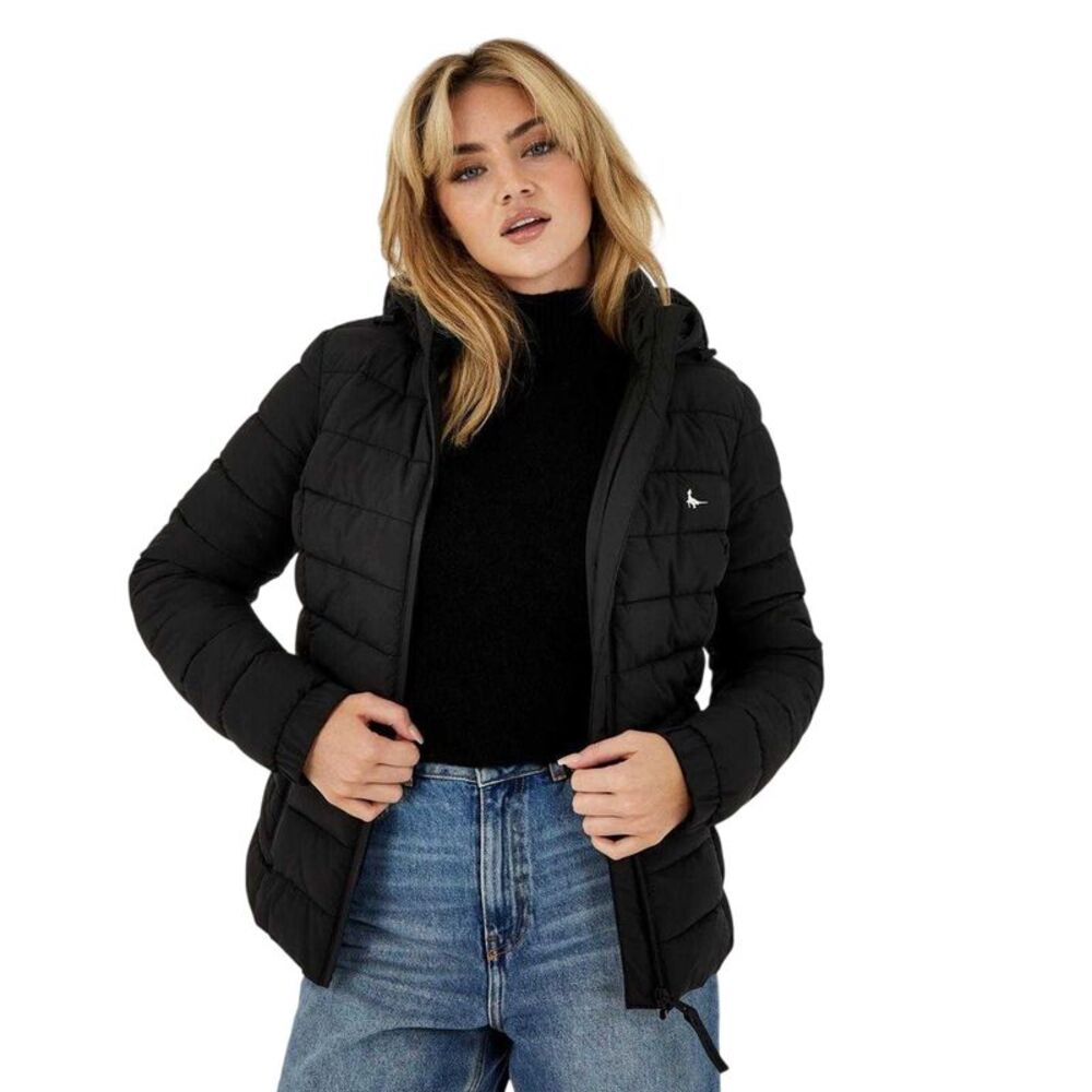 Jack Wills Womens/Ladies Luna Puffer Jacket / Black